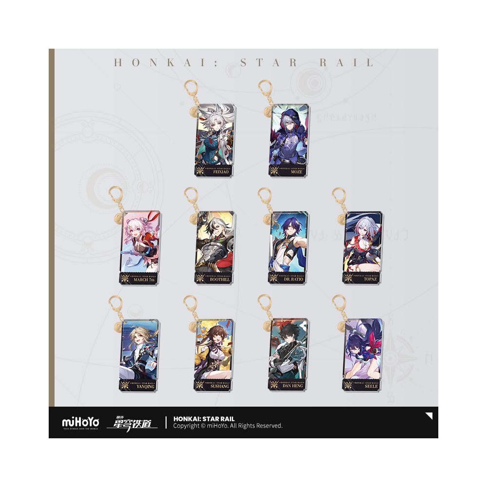 MiHoYo Collapse Star Sky Railway Standing Painting Series Acrylic Pendant Hunting for Life miHoYo image 0