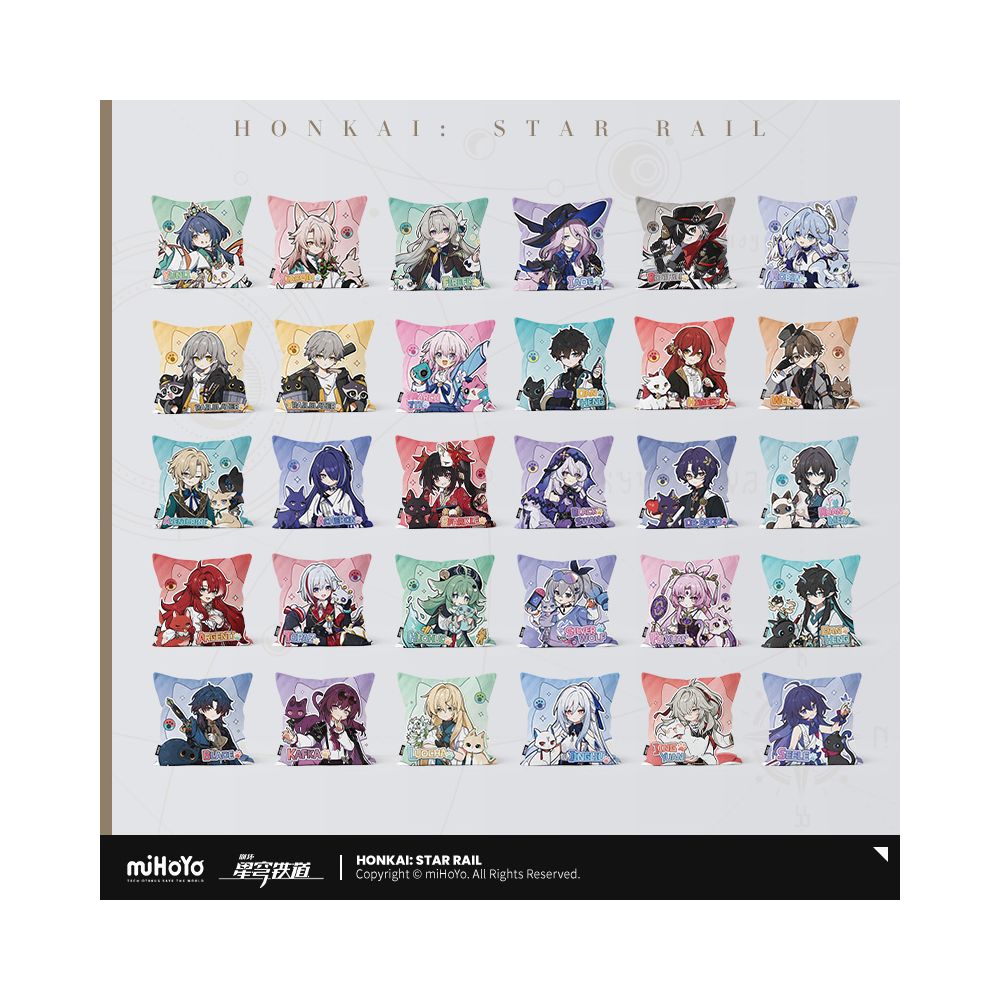MiHoYo Collapse Star Dome Railway Little Dot Cat Series Square Pillow miHoYo image 1