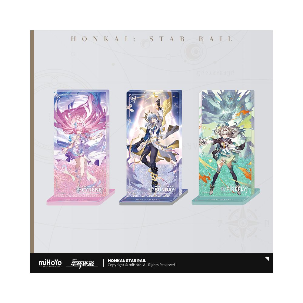 MiHoYo Collapse Star Sky Railway Standing Painting Series Acrylic Flowing Sand Standing Sign Ornament miHoYo image 0