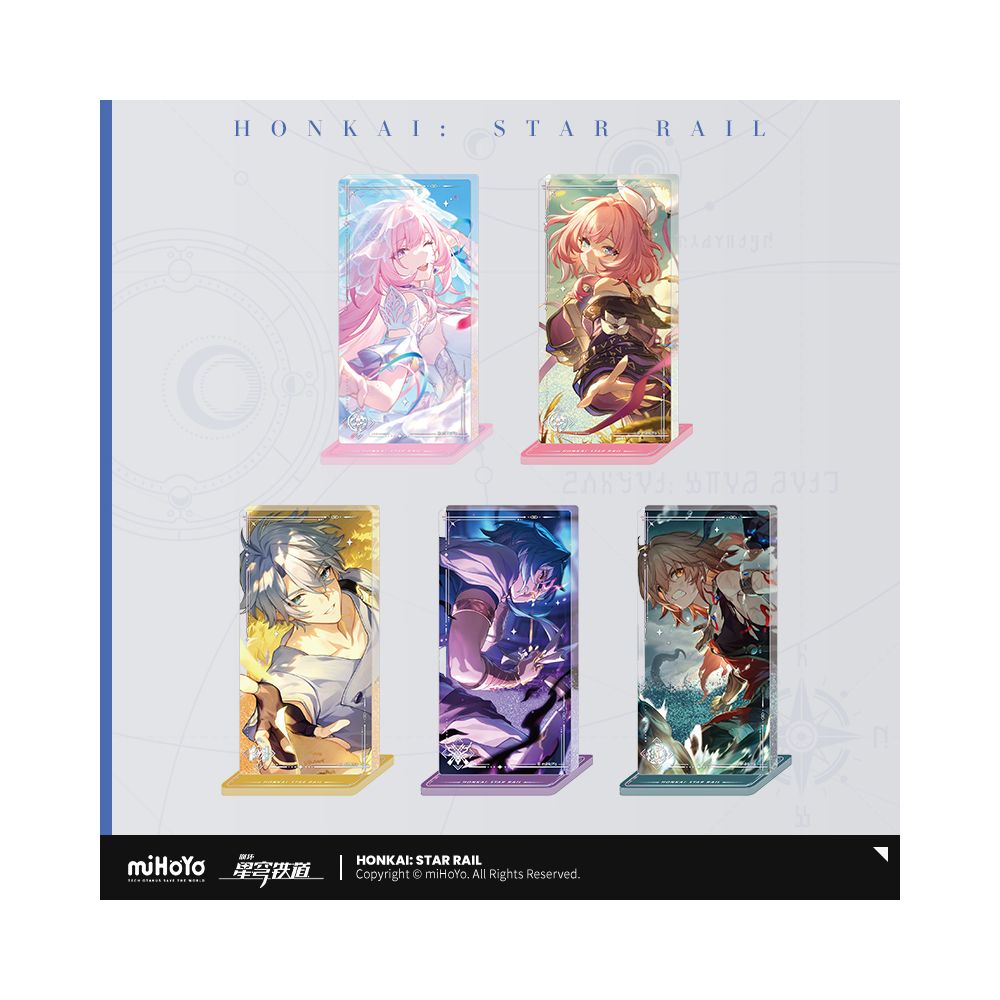 Mi Ha You Collapse Star Dome Railway Light Cone Series Acrylic Flowing Sand Vertical Plate Decoration miHoYo image 0