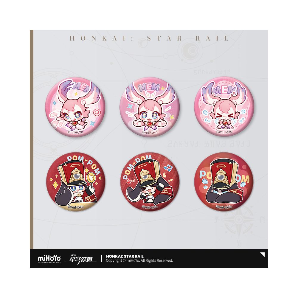 MiHoYo Collapse Star Dome Railway Pam Exhibition Hall Series Mini Tinplate Badge Set image 1