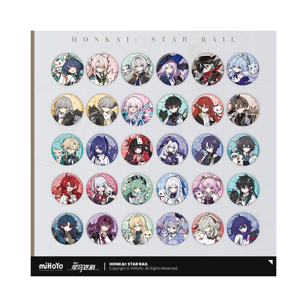 MiHoYo Collapse Star Dome Railway Little Dot Cat Series Tinplate Badge miHoYo image 1