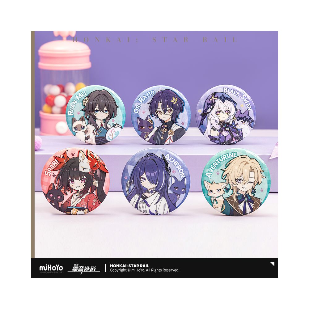 MiHoYo Collapse Star Dome Railway Little Dot Cat Series Tinplate Badge miHoYo image 2