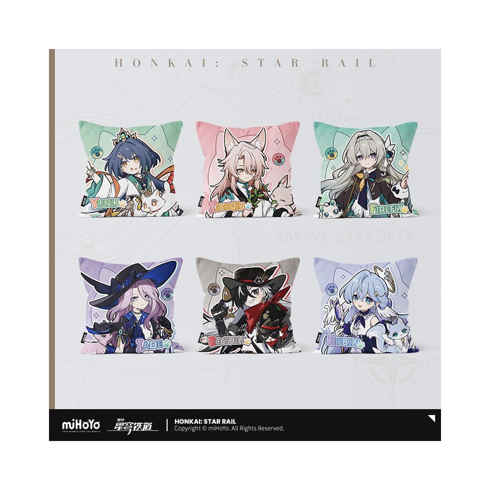 MiHoYo Collapse Star Dome Railway Little Dot Cat Series Square Pillow miHoYo image 0