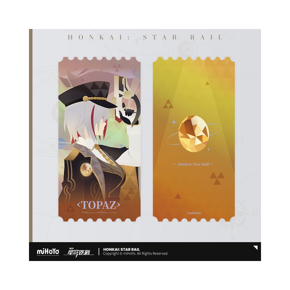 MiHoYo Collapse Star Dome Railway Stone Heart Oath Ring Series Laser Ticket Set miHoYo image 2