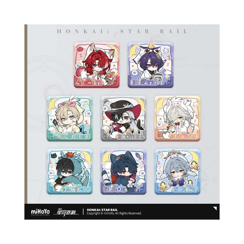 MiHoYo Collapse Star Dome Railway Male Dormitory Series Q Version Square Badge miHoYo image 0